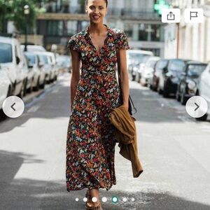 Zara floral midi dress